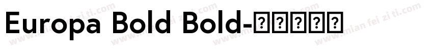 Europa Bold Bold字体转换